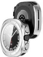 Akcesoria do smartwatchy - Bizon Etui ze szkłem do zegarka Case+Glass Watch do Galaxy Watch Ultra 47 mm, satynowo srebrne - miniaturka - grafika 1