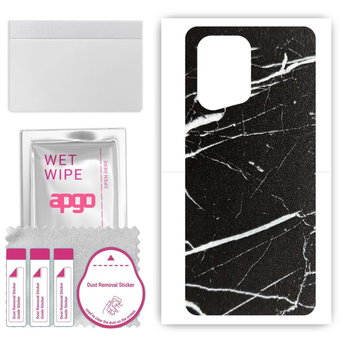 Folia naklejka skórka strukturalna na TYŁ do Oppo Find X5 - Marmur Ciemny - apgo SKINS