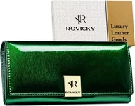 Portfele - Rovicky Lakierowany portfel damski na karty Rovicky NoSize - miniaturka - grafika 1