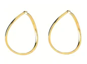 Kolczyki - Kolczyki GUESS duże skręcane koła z cyrkonią i logo WAVE SUPERLIGHT 60mm - miniaturka - grafika 1