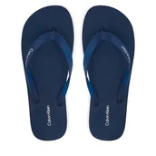 Klapki i japonki męskie - Japonki Calvin Klein Logo Strap HM0HM02105 Granatowy - miniaturka - grafika 1