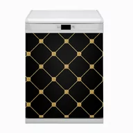 Dekoracje domu - Mata Bluedecor Magnes na zmywarkę, Złote Romby 60x80 - miniaturka - grafika 1