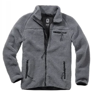 Bluza Polarowa BRANDIT Teddyfleece Jacket - Antracyt M - Odzież taktyczna i umundurowanie - miniaturka - grafika 1