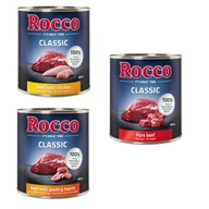 Mokra karma dla psów - Mieszanka smakowa Rocco Classic 6 x 800 g - Najlepiej sprzedająca się mieszanka: Czysta Wołowina, serca wołowe/drobiowe, wołowina/kurczak - miniaturka - grafika 1