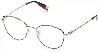 Okulary przeciwsłoneczne - Furla Damskie okulary przeciwsłoneczne Vfu589, Shiny Red Gold W/Bordeaux Parts, 48, Błyszczące czerwone złoto W/Bordeaux Parts - grafika 1