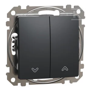 Przycisk żaluzjowy, czarny antracyt SEDNA DESIGN - Klawisze i ramki - miniaturka - grafika 1