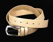 Paski - Pasek Męski Skórzany PAS-MAX (PL) Skóra Licowa EXTRA 35 mm KREMOWY k20 - miniaturka - grafika 1