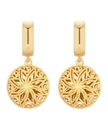 Kolczyki - Złote kolczyki z ażurowymi medalionami - miniaturka - grafika 1