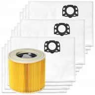 Worki do odkurzaczy - 12x Worki Do Odkurzacza Karcher WD3 Kfi 357 V17 V15 V19 Se WD2 V12 Filtr - miniaturka - grafika 1