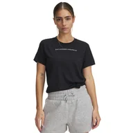 Koszulki i topy damskie - Damska koszulka treningowa Under Armour UA Tech PTH Graphic SSC - czarna - miniaturka - grafika 1