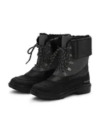 Botki damskie - Ilse Jacobsen Skórzane botki zimowe w kolorze czarnym - miniaturka - grafika 1