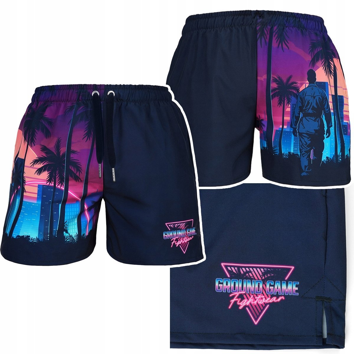 Kąpielówki Plażowe Męskie Ground Game Wave Granatowe R. M
