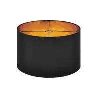 Oprawy, klosze i abażury - Czarny abażur ze złotym wnętrzem, średnica 50cm - miniaturka - grafika 1