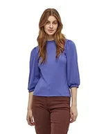 Koszulki i topy damskie - Minus Damska koszulka z okrągłym dekoltem z bufiastymi rękawami 3/4, 7330 Iris Bloom Purple, XXL - miniaturka - grafika 1