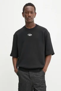 Diesel t-shirt bawełniany S-COOLING-L1 męski kolor czarny gładki A11580.0BMBJ - Koszulki męskie - miniaturka - grafika 1