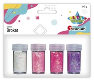 Pasmanteria - Brokat Sypki Mix Fiolet Różowy 4X7G Titanum - miniaturka - grafika 1