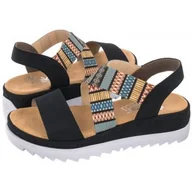 Sandały damskie - Sandały Granatowe V44G8-14 Blue Combination (RI2-b) Rieker - miniaturka - grafika 1