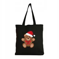 Torby i wózki na zakupy - Eko Torba na ramię Zakupy Shopper Torebka Bawełniana ŚWIĄTECZNA Mikołaj #20 - miniaturka - grafika 1