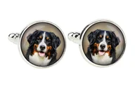 Spinki do mankietów i krawatów - Berneński pies pasterski, Bernese Mountain Dog - spinki do mankietów, ozdoba koszuli, zawieszka do koszuli marki Art-Dog - miniaturka - grafika 1