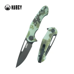 Nóż składany Kubey Dugu Camo G10, Blackwashed 14C28N (KU210L) - Noże - miniaturka - grafika 1