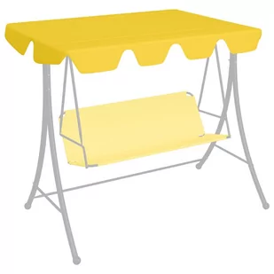 vidaXL Zadaszenie do huśtawki ogrodowej, żółte, 192x147 cm, 270 g/m - Markizy - miniaturka - grafika 1