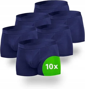 10x BOKSERKI MĘSKIE MAJTKI ZESTAW BAWEŁNIANYCH BOKSEREK NIEBIESKIE L - Majtki męskie - miniaturka - grafika 1