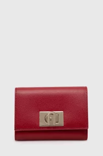 Furla portfel skórzany damski kolor czerwony - Portfele - miniaturka - grafika 1