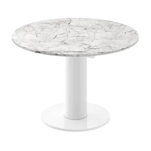 Stół rozkładany SOLO LUX Venatino White HG + Biały HG - Stoły - miniaturka - grafika 1