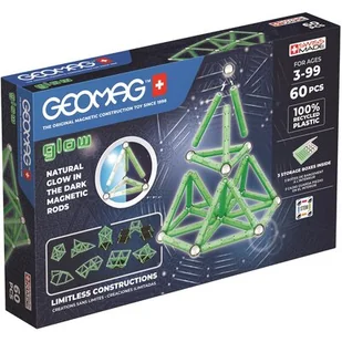 GeoMag Zestaw Glow Recycled 60 - Klocki - miniaturka - grafika 1