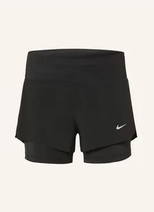 Nike Szorty Do Biegania 2 W 1 Dri-Fit Swift Z Siateczką schwarz - Spodenki damskie - miniaturka - grafika 1