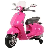 Pojazdy elektryczne dla dzieci - Motorek elektryczny SUN BABY Scooter Vespa Różowy - miniaturka - grafika 1