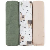 Pieluchy - Petite&Mars Moussy pieluchy wielorazowe Llama Vibes 68 x 68 cm 3 szt. - miniaturka - grafika 1