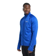 Bluzy męskie - Męska bluza Jack Wolfskin TAIGA FZ M vibrant blue - M - miniaturka - grafika 1