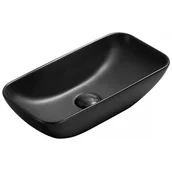 Umywalki - Mexen Klara umywalka nablatowa 46 x 23 cm czarna mat - 21564685 - miniaturka - grafika 1