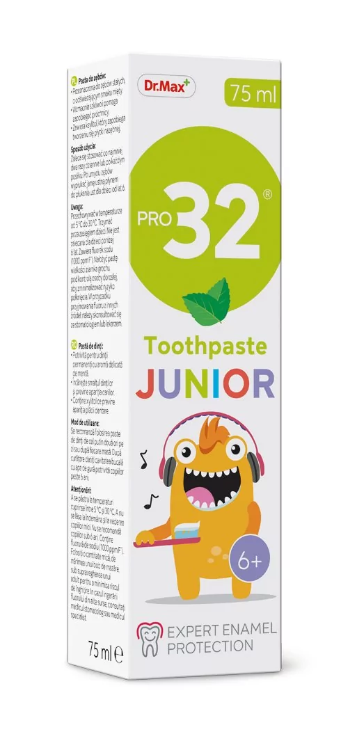 Pro32 Toothpaste Junior Dr.Max, pasta do zębów. 75 ml | Darmowa dostawa od 199,99 zł !! 7080811