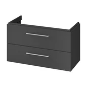Szafki łazienkowe - Szafka łazienkowa pod umywalkę Cersanit Larga 100 cm antracyt S164-038 - miniaturka - grafika 1