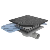 Odpływy liniowe - Wpust Punktowy Premium Poler 150X150 Pure - miniaturka - grafika 1