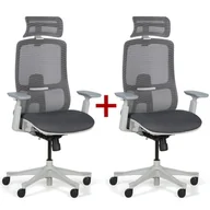 Fotele i krzesła biurowe - Krzesło biurowe JOHNNY 1+1 GRATIS, szare - miniaturka - grafika 1