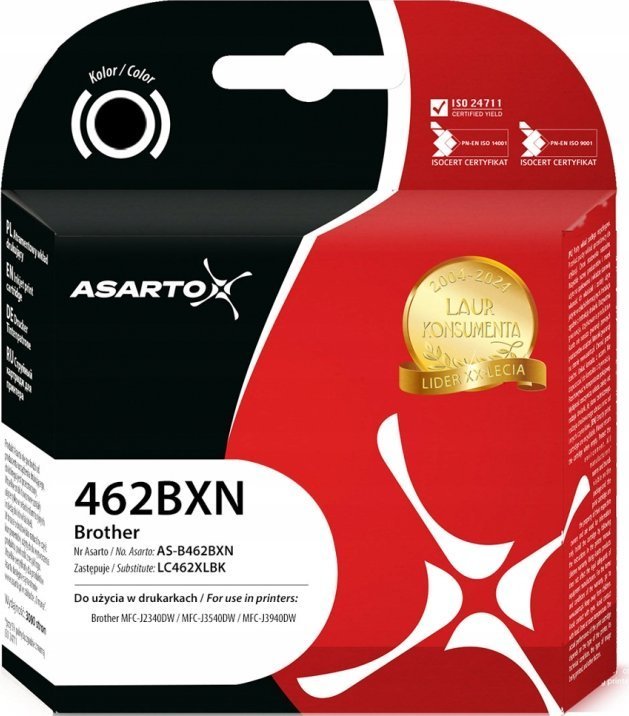 Tusz Asarto Tusz Asarto do Brother 462BXN LC462XLBK 3000 str. black