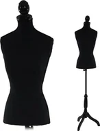 Manekiny wystawowe - Manekin krawiecki T220, damski manekin tułów, pianka ~ Czarny - miniaturka - grafika 1