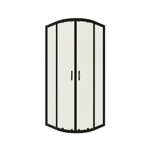 Kabina prysznicowa Kama Black 90 X 90 X 183 Liveno - Kabiny prysznicowe - miniaturka - grafika 1