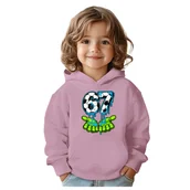 Bluzy dla dziewczynek - BLUZA DZIECIĘCA Z KAPTUREM 67 SIX SEVEN PIŁKA VIRAL 104 PREZENT - miniaturka - grafika 1