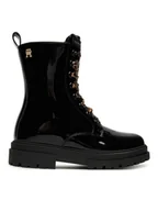 Buty dla dziewczynek - Tommy Hilfiger Trzewiki T4A5-34026-0775 S Czarny - miniaturka - grafika 1