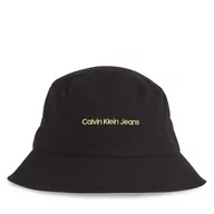 Czapki męskie - Kapelusz Calvin Klein Jeans Institutional Bucket Hat K50K511795 Black/Sharp Green 0GX - miniaturka - grafika 1