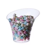 Pozostałe akcesoria kuchenne - Pucharki plastikowe do deserów Diagonal horn cup 170ml/25szt - miniaturka - grafika 1
