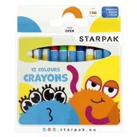 Przybory szkolne - Kredki woskowe 12 kolorów Monster  STARPAK 512005 - miniaturka - grafika 1