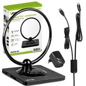 Anteny TV - Antena pokojowa ze wzmacniaczem DVB-T/T2 Vayox małe wymiary - miniaturka - grafika 1