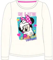 Bluzy dla dziewczynek - Bluzka dla dziewczynki Myszki Minnie Kremowa - miniaturka - grafika 1