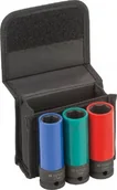 Klucze i nasadki - Bosch Zestaw wkładek do kluczy nasadowych 1/2"" 12.5 mm) 2608551102 zewnętrzny sześciokąt Długość netto 77 mm 3 szt - miniaturka - grafika 1