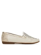 Mokasyny damskie - Rieker Mokasyny CEO-L6350-60 Beżowy jasny - miniaturka - grafika 1